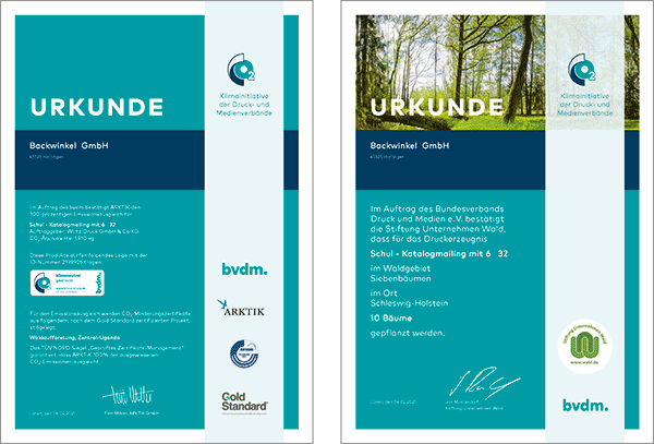 Urkunden und Zertifikate variieren nach Druckprodukt